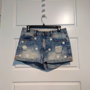 Forever 21 Washed Blue Jean Shorts